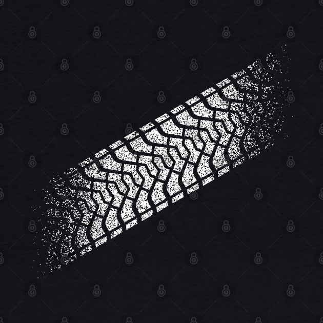 Tire Footprint, Tire Gauge, Tire Tread (White) by MrFaulbaum